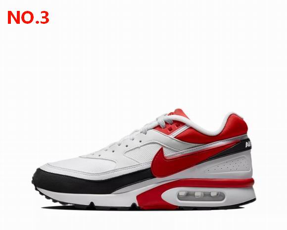 Nike Air Max BW Men's And Women's Shoes  White Black Red Detail;